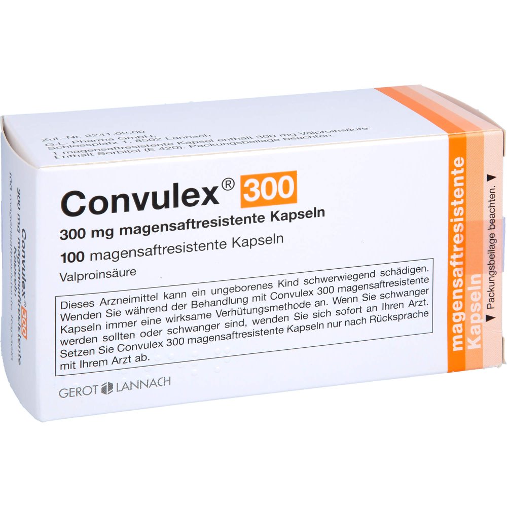 Das Produktfoto zeigt Convulex 300 Mg Magensaftresistente Kapseln (100 stk) PZN 13358565