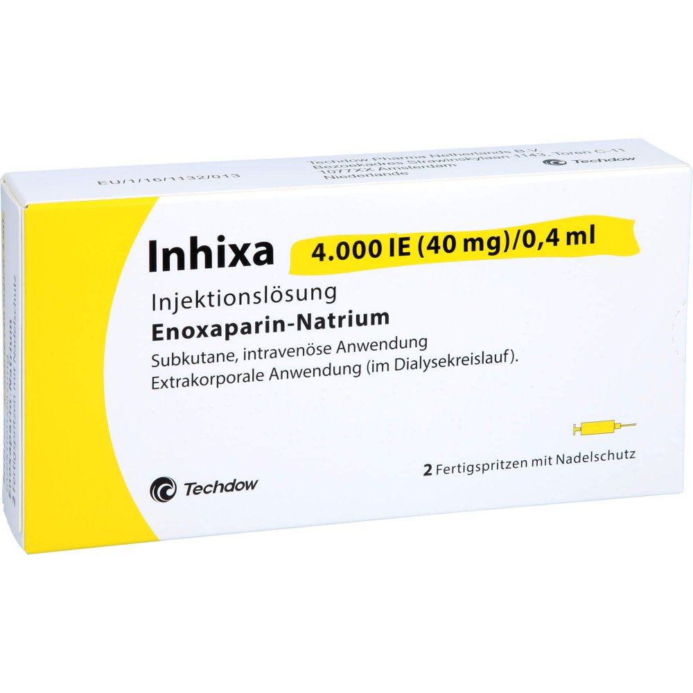 Inhixa 4.000 I.E. 40 Mg/0,4 Ml Ilo F.Sp.+Sich-Sys. (2 stk)
