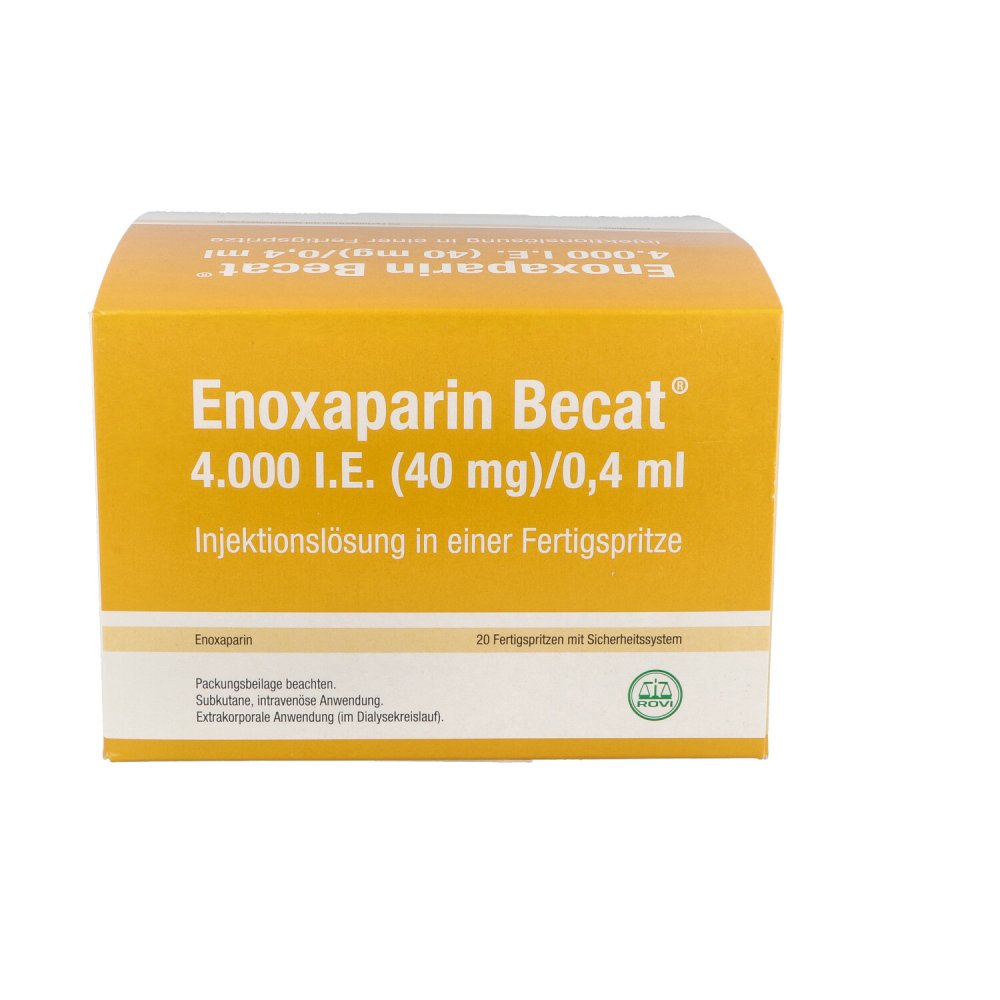 Enoxaparin Becat 4.000 I.E. 40mg/0,4ml Ilo Fs+Si.S (20 stk)