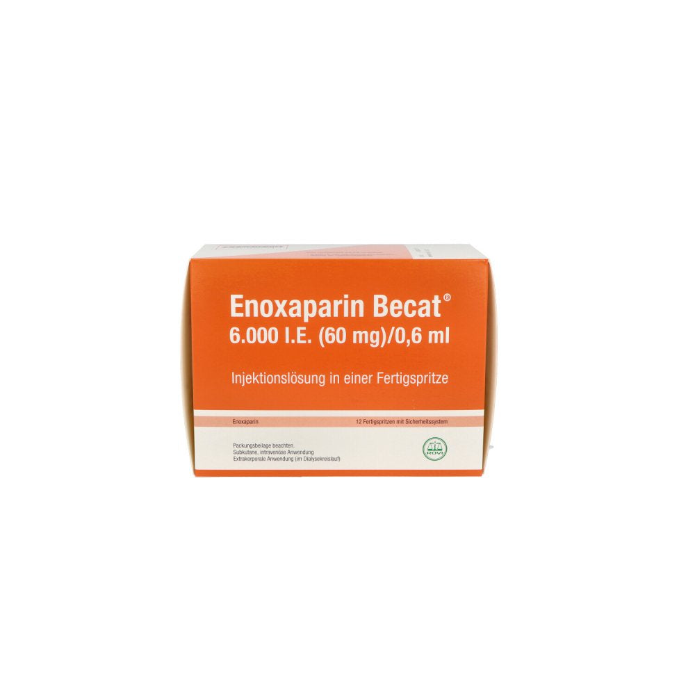 Enoxaparin Becat 6.000 I.E. 60mg/0,6ml Ilo Fs+Si.S (12 stk)