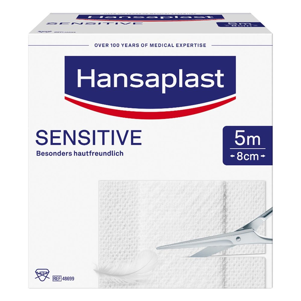 Hansaplast Sensitive Pflaster 8 Cmx5 M Rolle (1 stk)