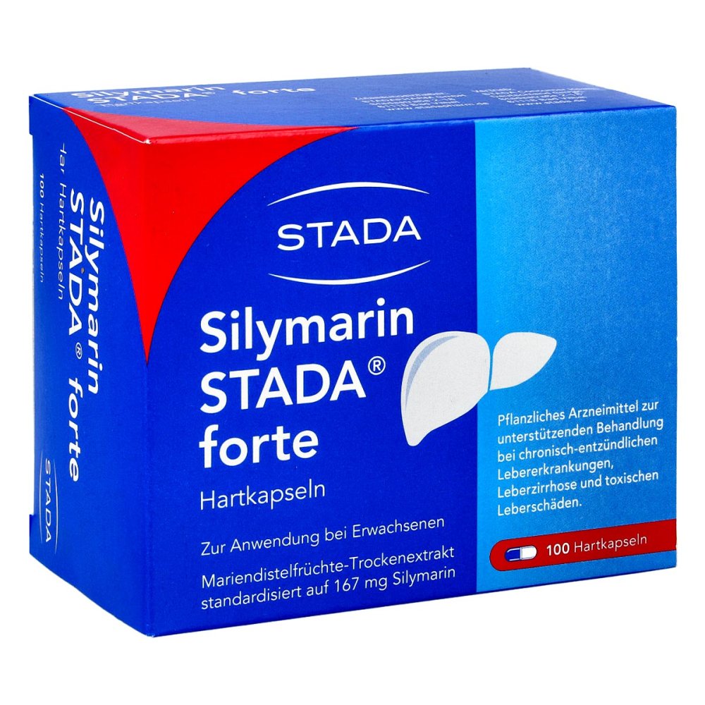 Das Produktfoto zeigt Silymarin Stada Forte Hartkapseln (100 stk) PZN 13579384