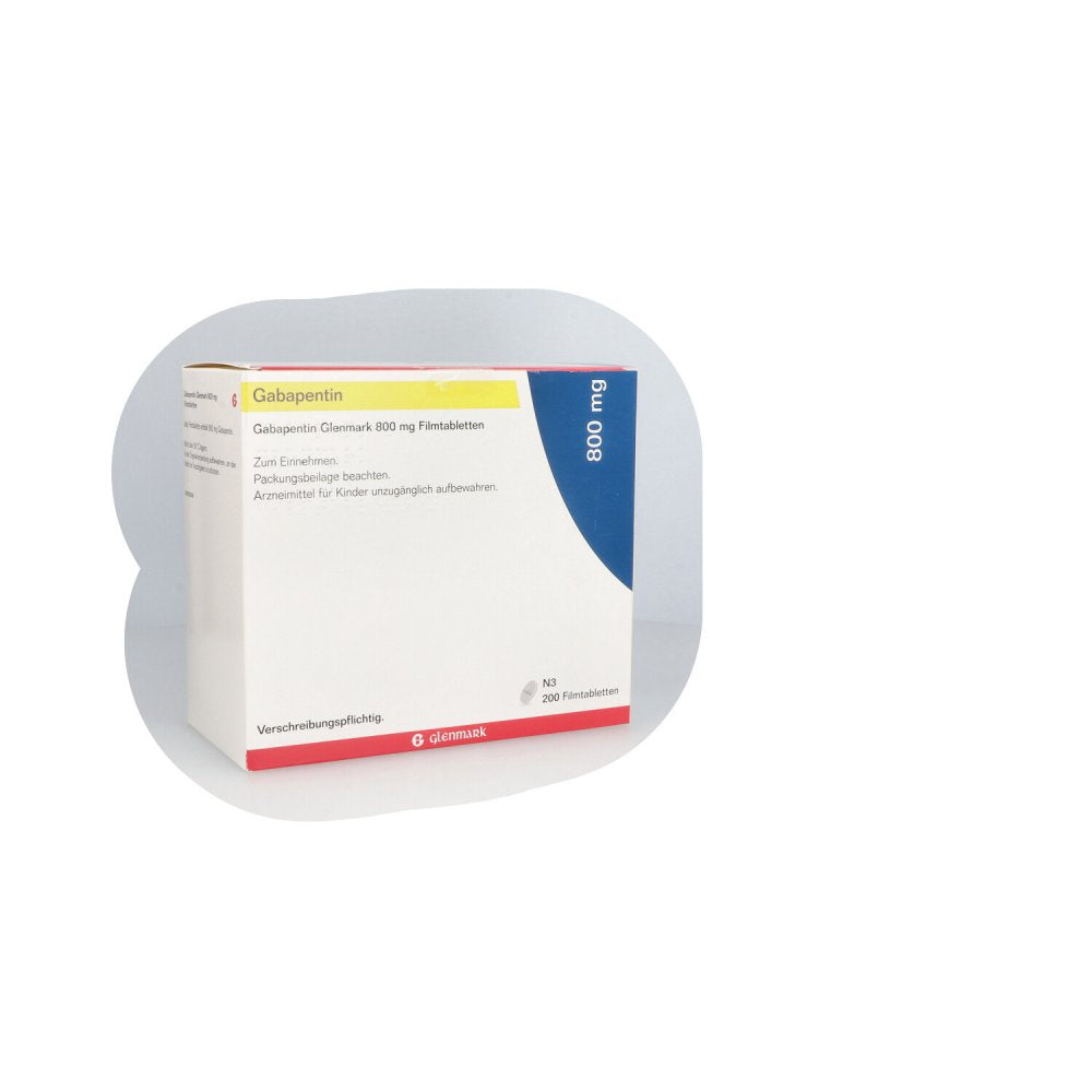 Das Produktfoto zeigt Gabapentin Glenmark 800 Mg Filmtabletten (200 stk) PZN 13589603