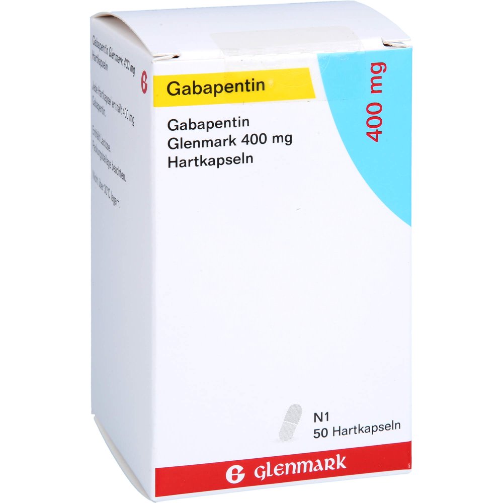 Das Produktfoto zeigt Gabapentin Glenmark 400 Mg Hartkapseln (50 stk) PZN 13753882