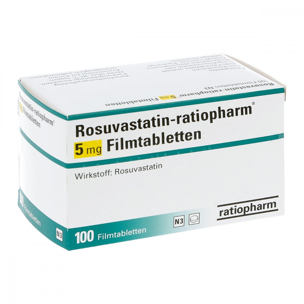 Rosuvastatin-Ratiopharm 5 Mg Filmtabletten (100 stk)