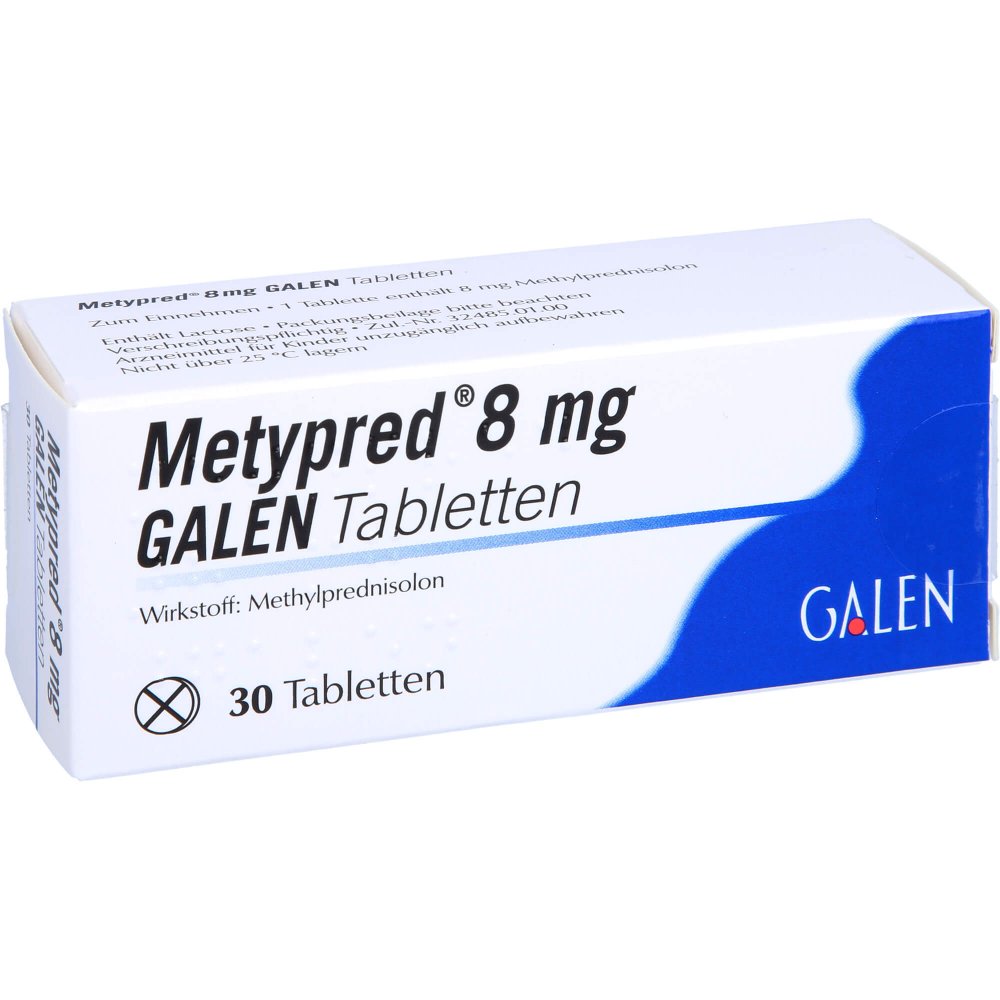 Metypred 8 Mg Galen Tabletten (30 stk)