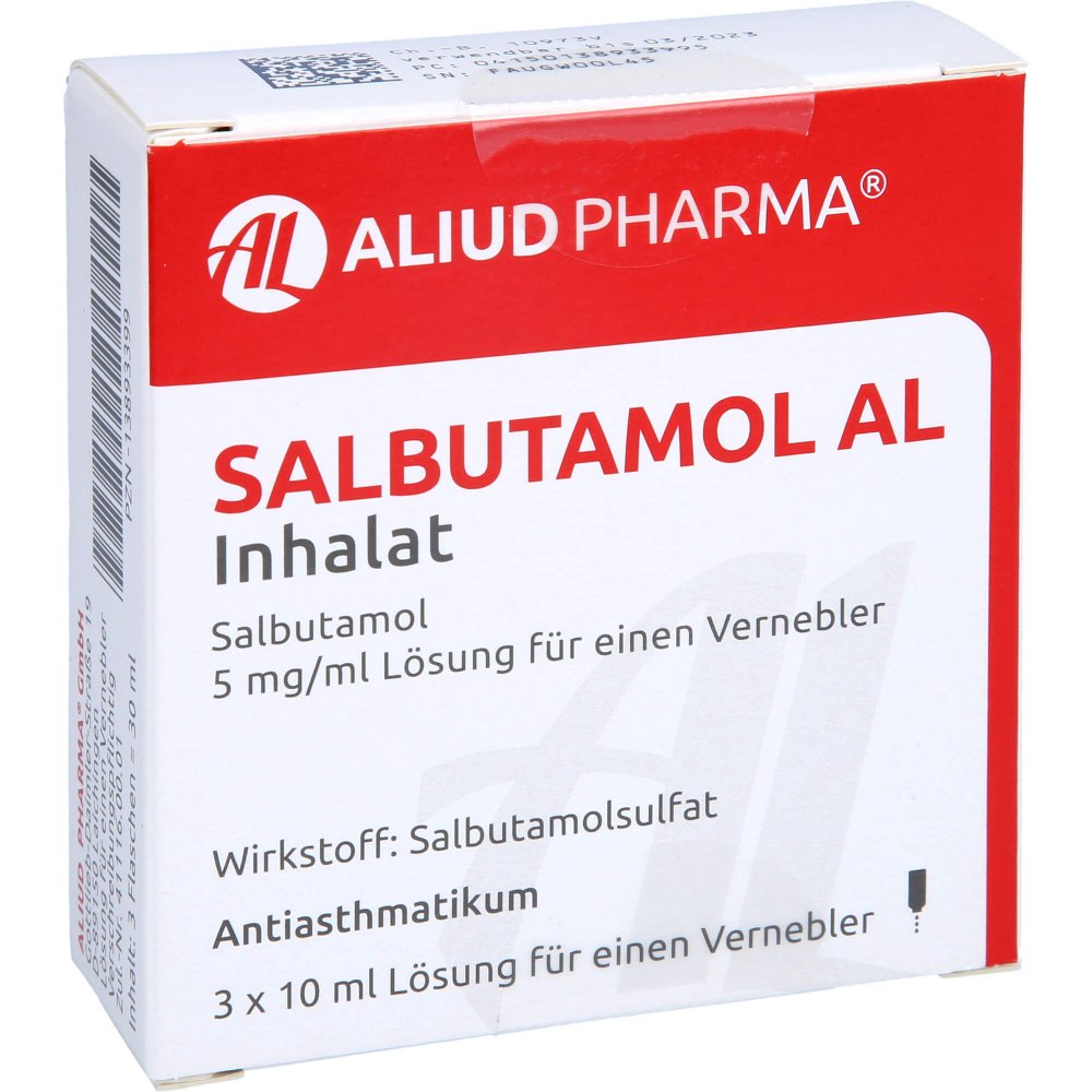Salbutamol Al Inhalat Lösung F.E.Vernebler (3X10 ml)