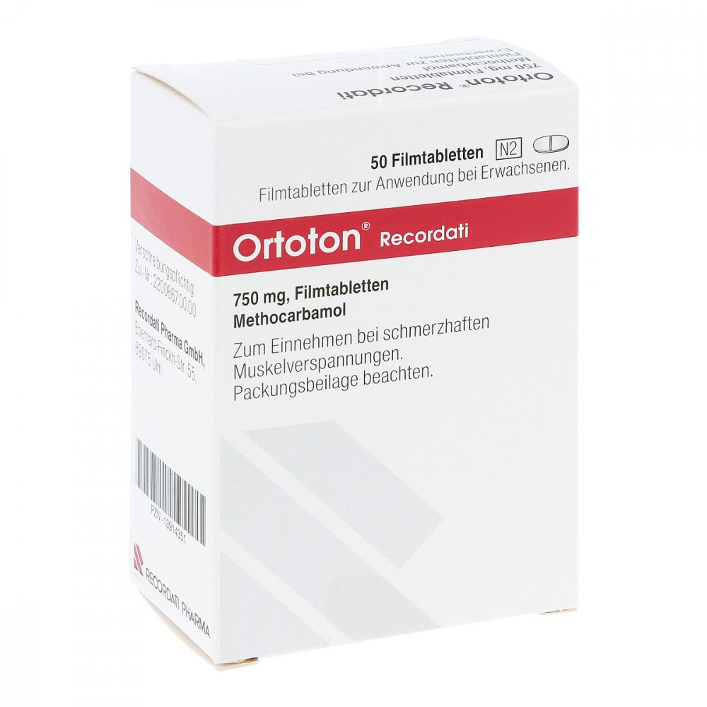 Ortoton Recordati 750 Mg Filmtabletten (50 stk)