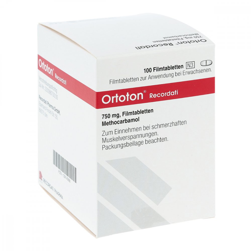 Ortoton Recordati 750 Mg Filmtabletten (100 stk)