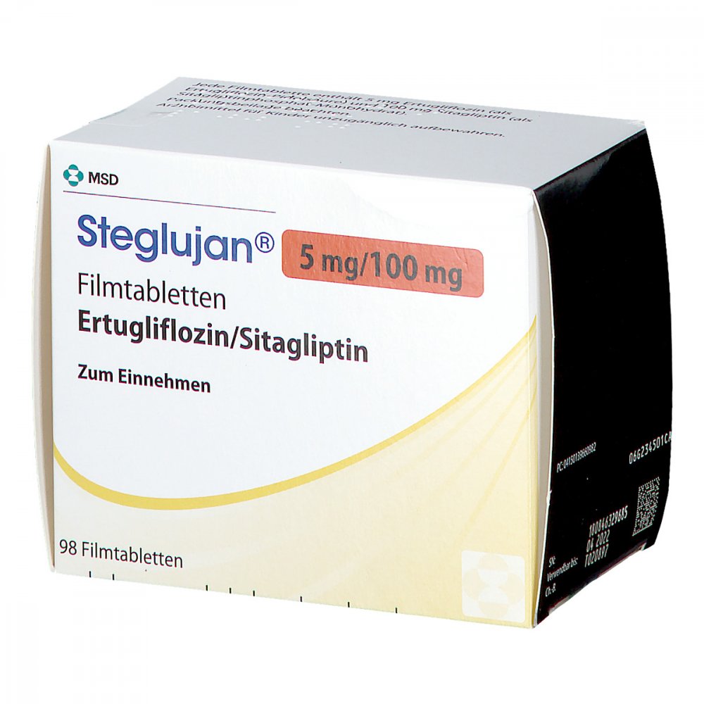 Steglujan 5 Mg/100 Mg Filmtabletten (98 stk)