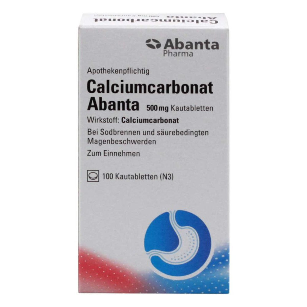 Calciumcarbonat Abanta 500 Mg Kautabletten (100 stk)