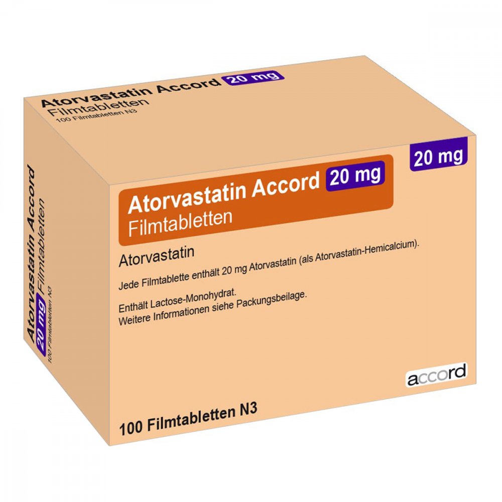 Atorvastatin Accord 20 Mg Filmtabletten (100 stk)