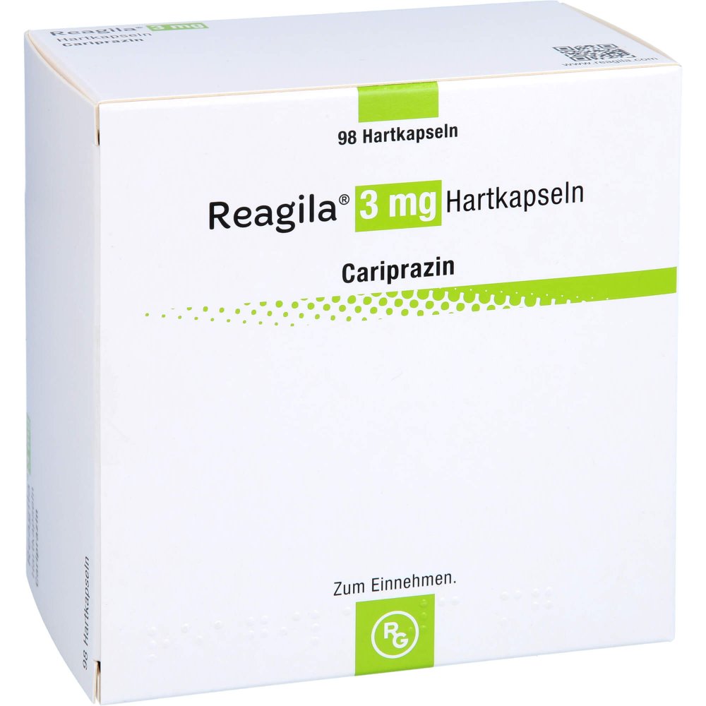 Das Produktfoto zeigt Reagila 3 Mg Hartkapseln (98 stk) PZN 14016542