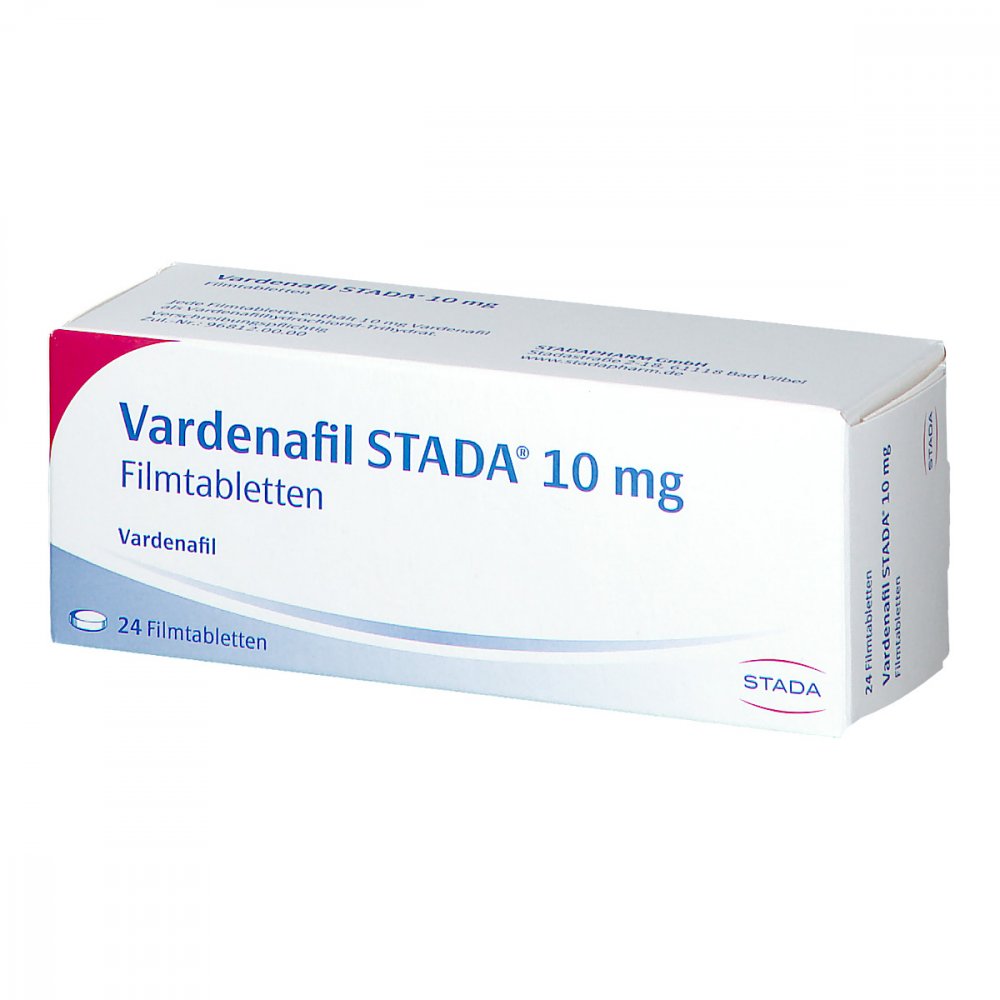 Das Produktfoto zeigt Vardenafil Stada 10 Mg Filmtabletten (24 stk) PZN 14053684