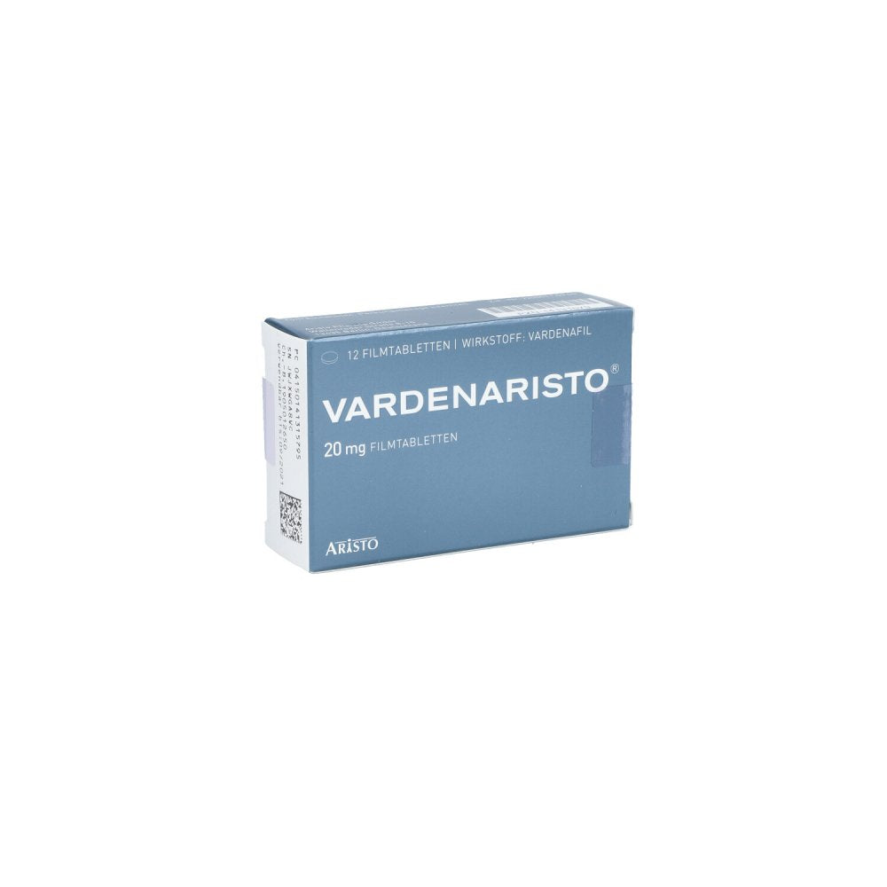 Das Produktfoto zeigt Vardenaristo 20 Mg Filmtabletten (12 stk) PZN 14131579