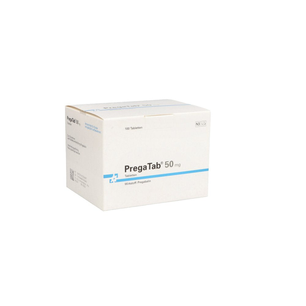 Das Produktfoto zeigt Pregatab 50 Mg Tabletten (100 stk) PZN 14135689