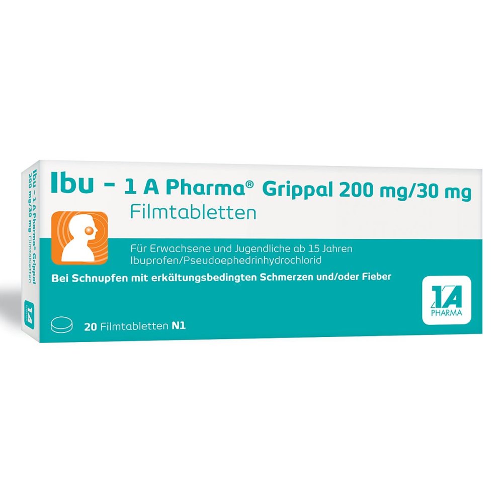 Ibu-1a Pharma Grippal 200 Mg/30 Mg Filmtabletten (20 stk)