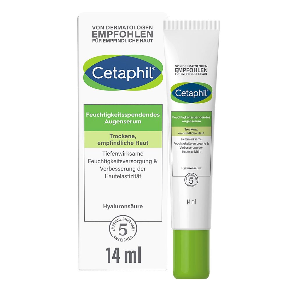 Das Produktfoto zeigt Cetaphil Augenserum Mit Hyaluronsäure (14 ml) PZN 14163993