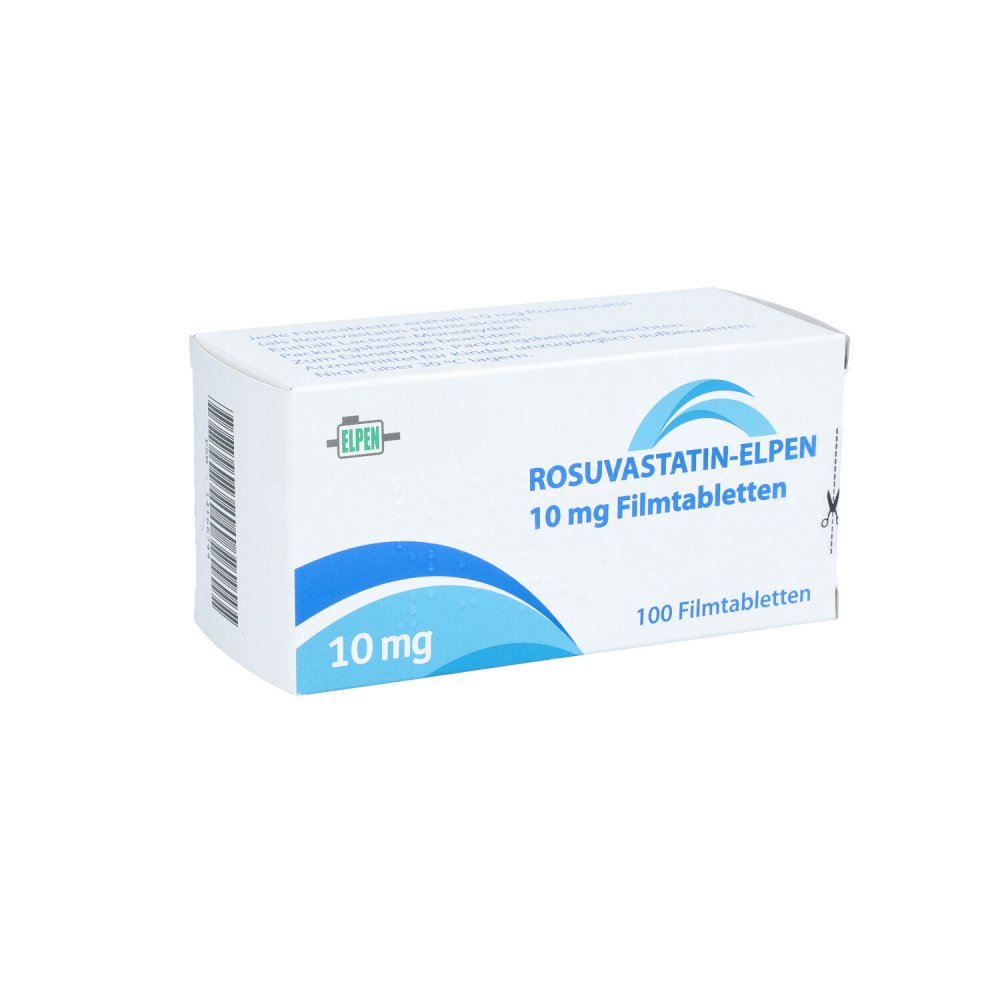 Das Produktfoto zeigt Rosuvastatin-Elpen 10 Mg Filmtabletten (100 stk) PZN 14166744