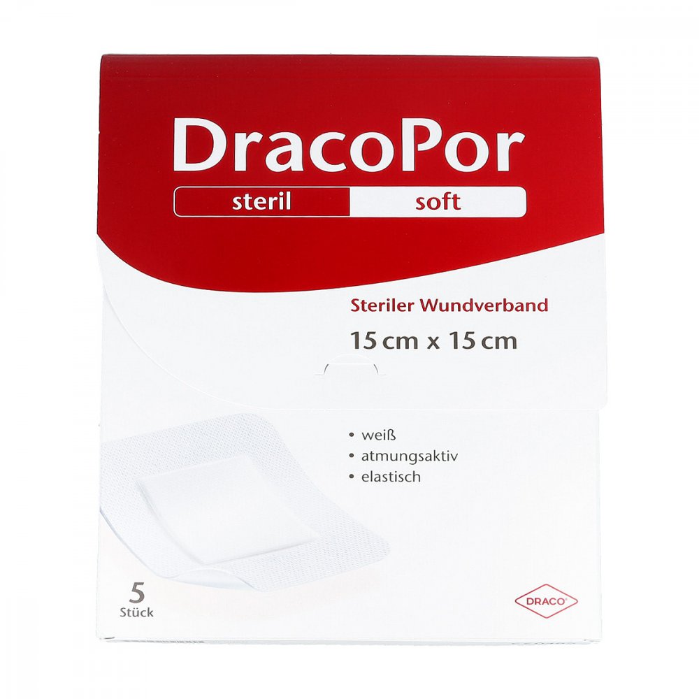 Dracopor Wundverband 15x15 Cm Steril (5 stk)