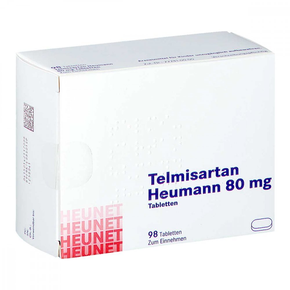 Telmisartan Heumann 80 Mg Tabletten Heunet (98 stk)