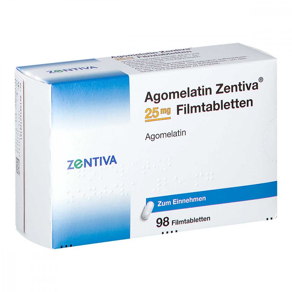 Agomelatin Zentiva 25 Mg Filmtabletten (98 stk)