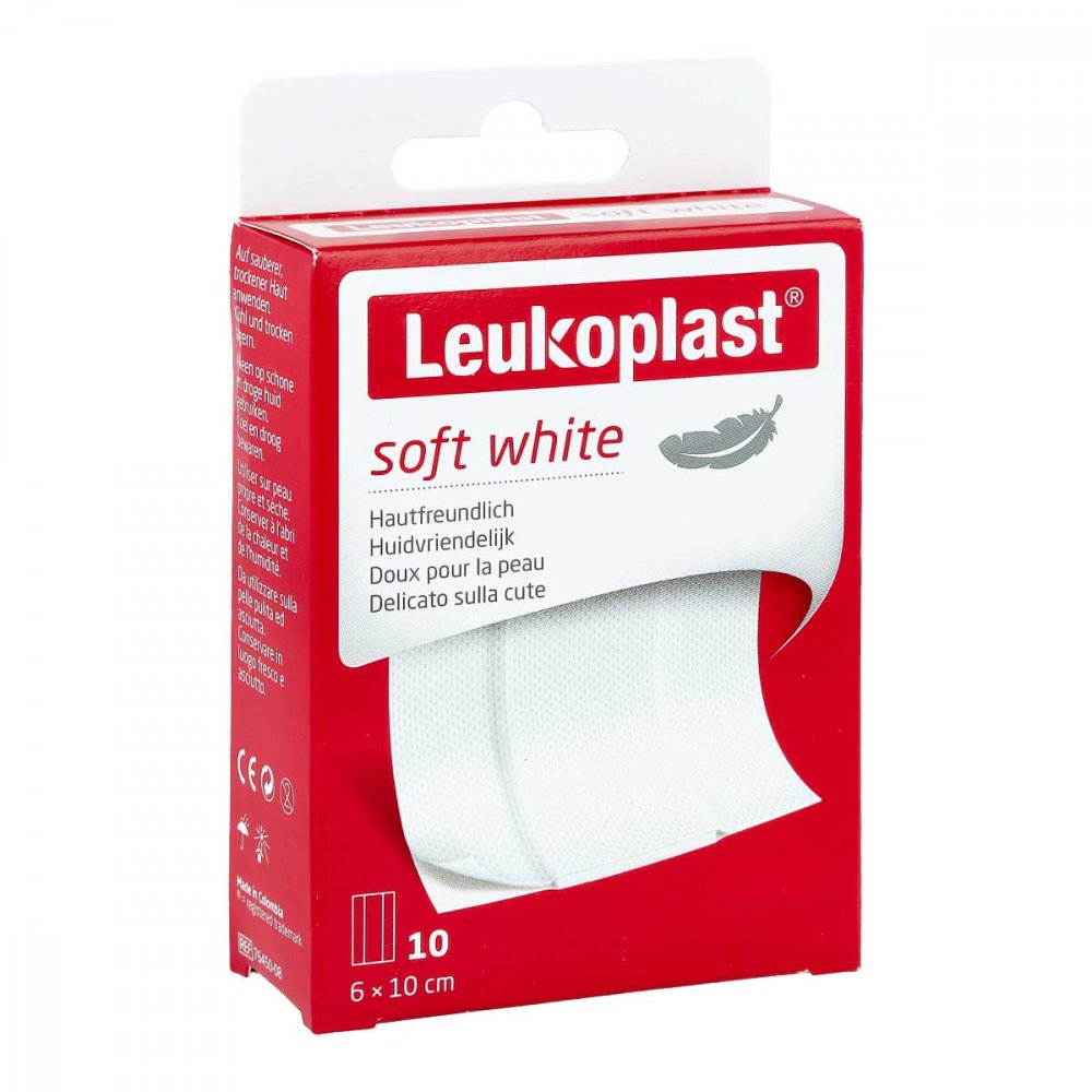 Leukoplast Soft White Pflaster 6x10 Cm (10 stk)