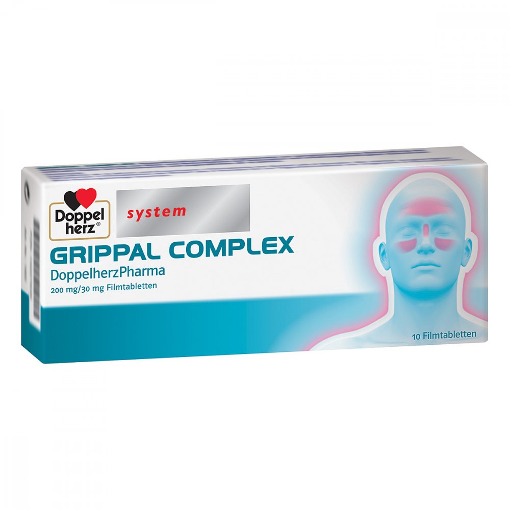 Das Produktfoto zeigt Grippal Complex Doppelherzpharma 200 Mg/30 Mg Fta (10 stk) PZN 14227635