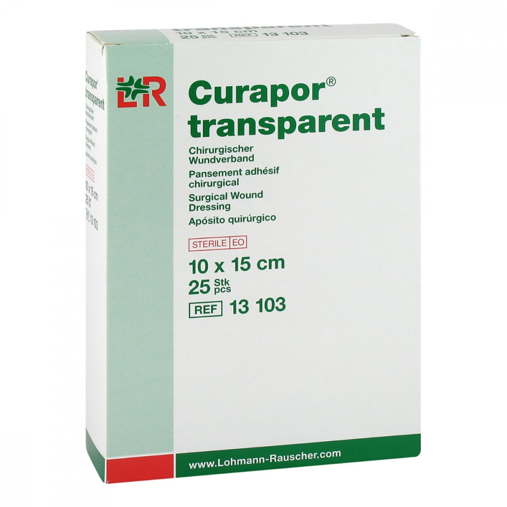 Curapor Wundverband Steril Transparent 10x15 Cm (25 stk)