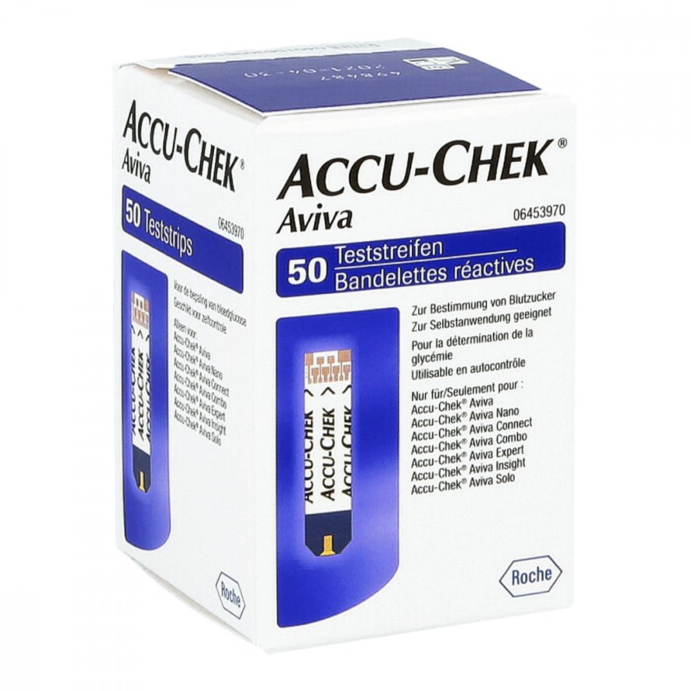 Das Produktfoto zeigt Accu-Chek Aviva Teststreifen Plasma Ii (50 stk) PZN 14261075