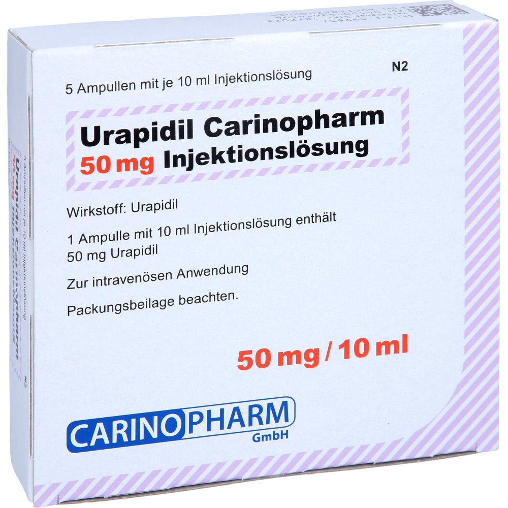Urapidil Carinopharm 50 Mg Injektionslösung (5 stk)