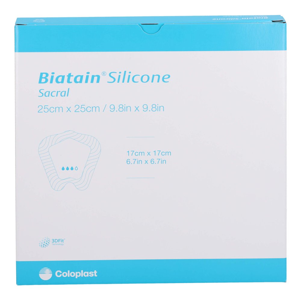 Das Produktfoto zeigt Biatain Silicone Schaumverb.Sakrum Groß 25x25 Cm (5 stk) PZN 14278727