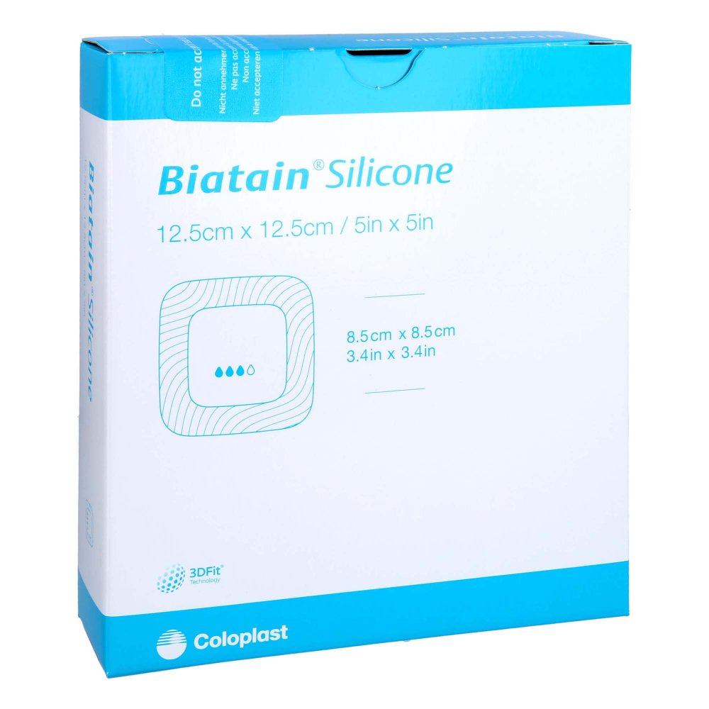 Das Produktfoto zeigt Biatain Silicone Schaumverband 12,5x12,5 Cm (10 stk) PZN 14278816