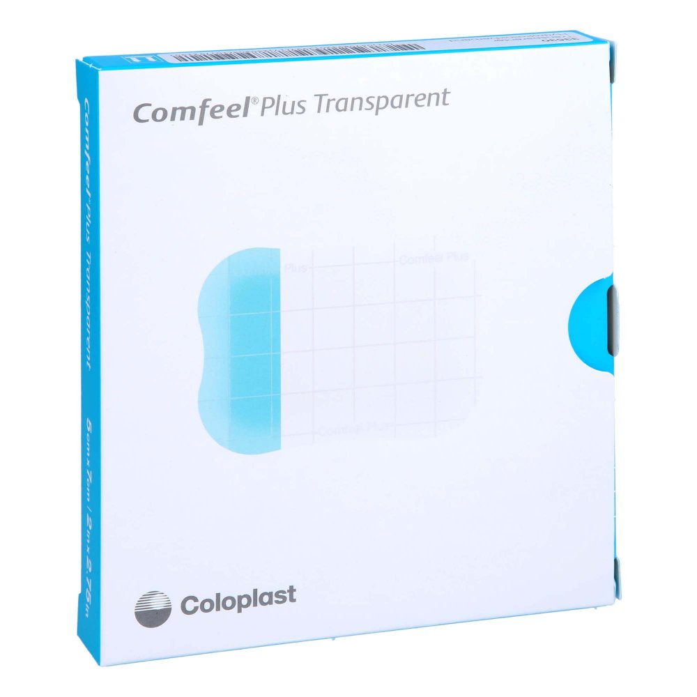 Das Produktfoto zeigt Comfeel Plus Transparent Hydrokolloidverb.5x7 Cm (10 stk) PZN 14278874