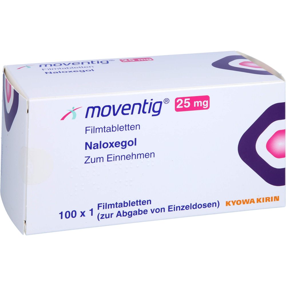 Das Produktfoto zeigt Moventig 25 Mg Filmtabletten (100 stk) PZN 14287896