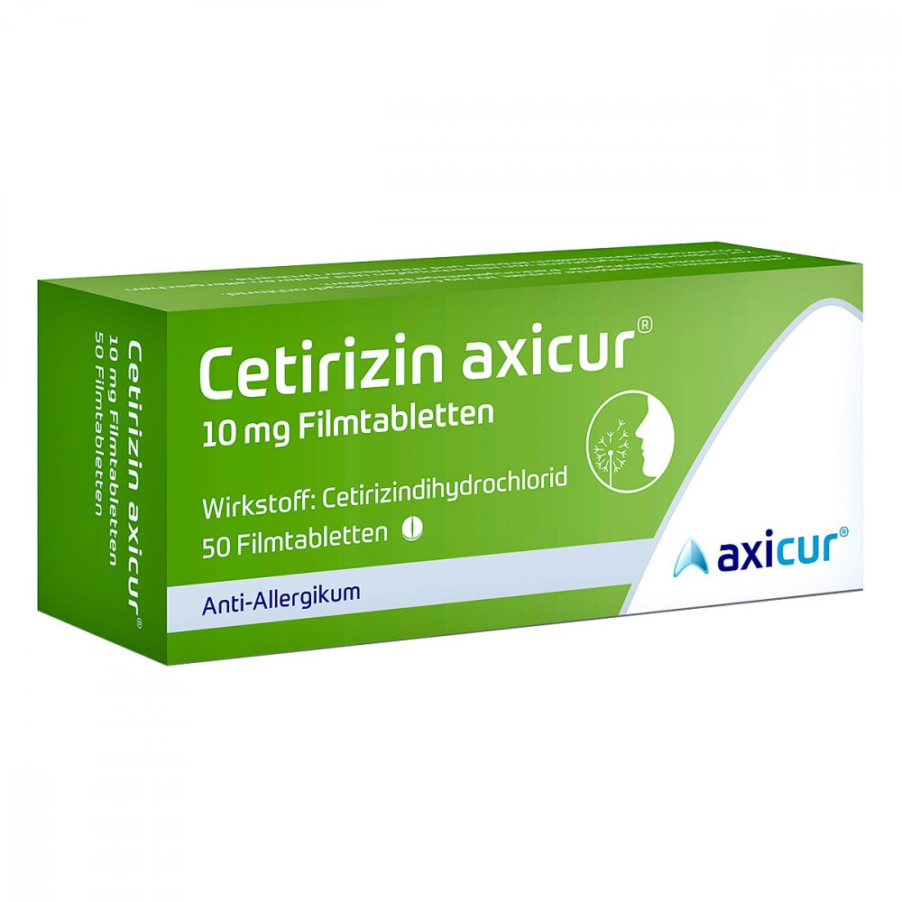 Cetirizin Axicur 10 Mg Filmtabletten (50 stk)