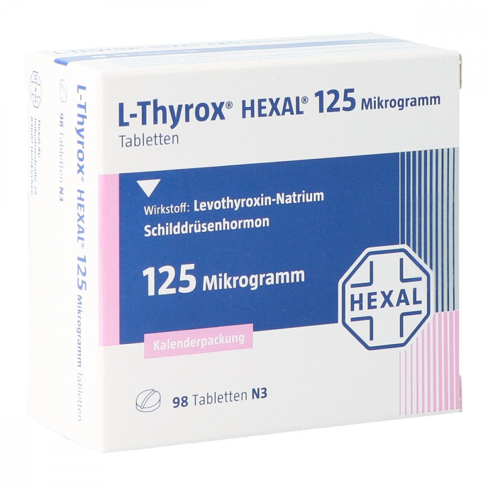 L-Thyrox Hexal 125 Mikrogramm Tabl.I.Kalenderpack. (98 stk)
