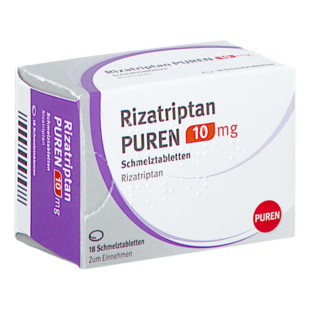 Rizatriptan Puren 10 Mg Schmelztabletten (18 stk)