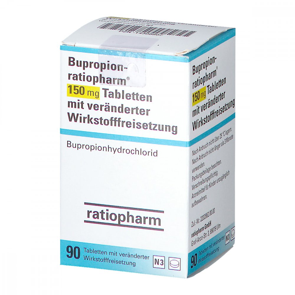 Bupropion-Ratiopharm 150 Mg Tab.Verä.Wfrs. (90 stk)