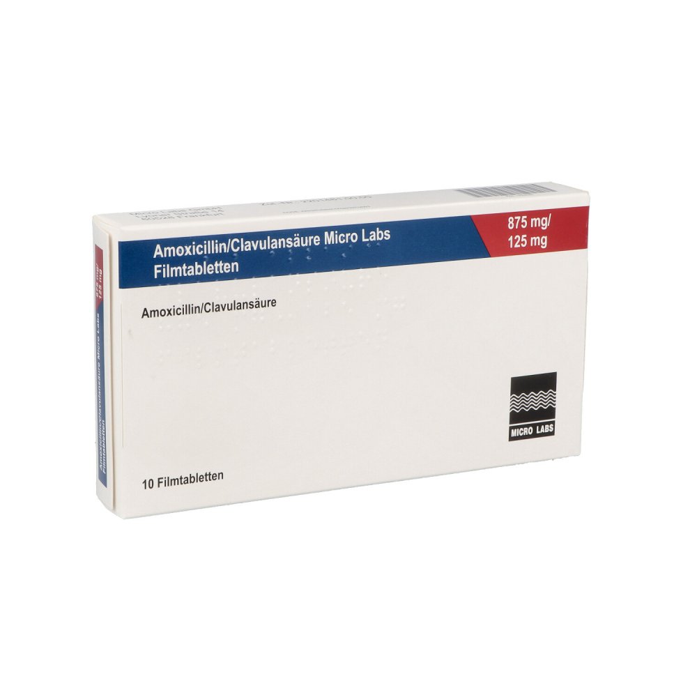 Amoxicillin/Clavulansäure Micro La.875mg/125mg Fta (10 stk)