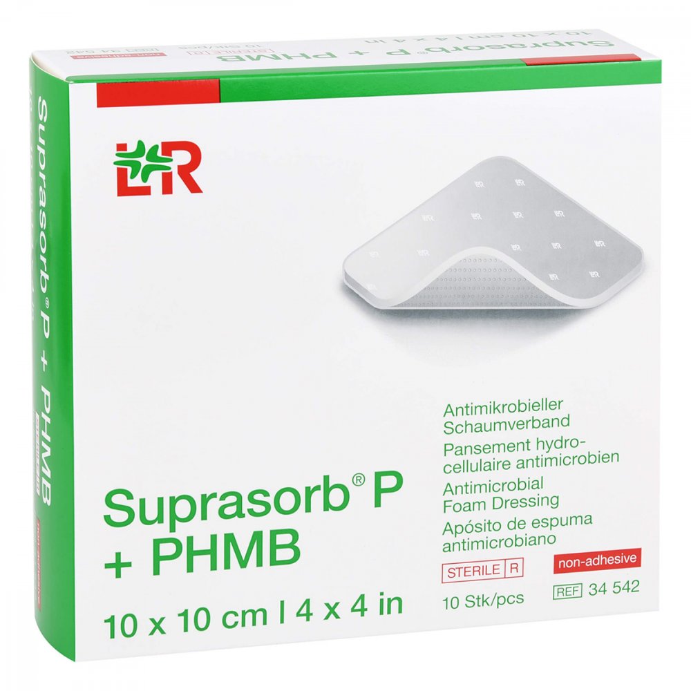 Suprasorb P+Phmb Schaumverband 10x10 Cm (10 stk)