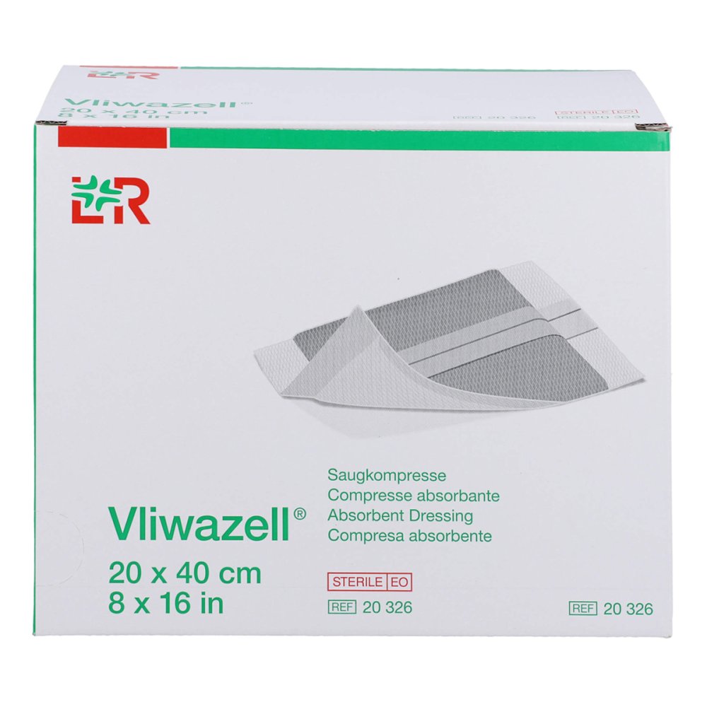 Vliwazell Saugkompressen Steril 20x40 Cm (12 stk)