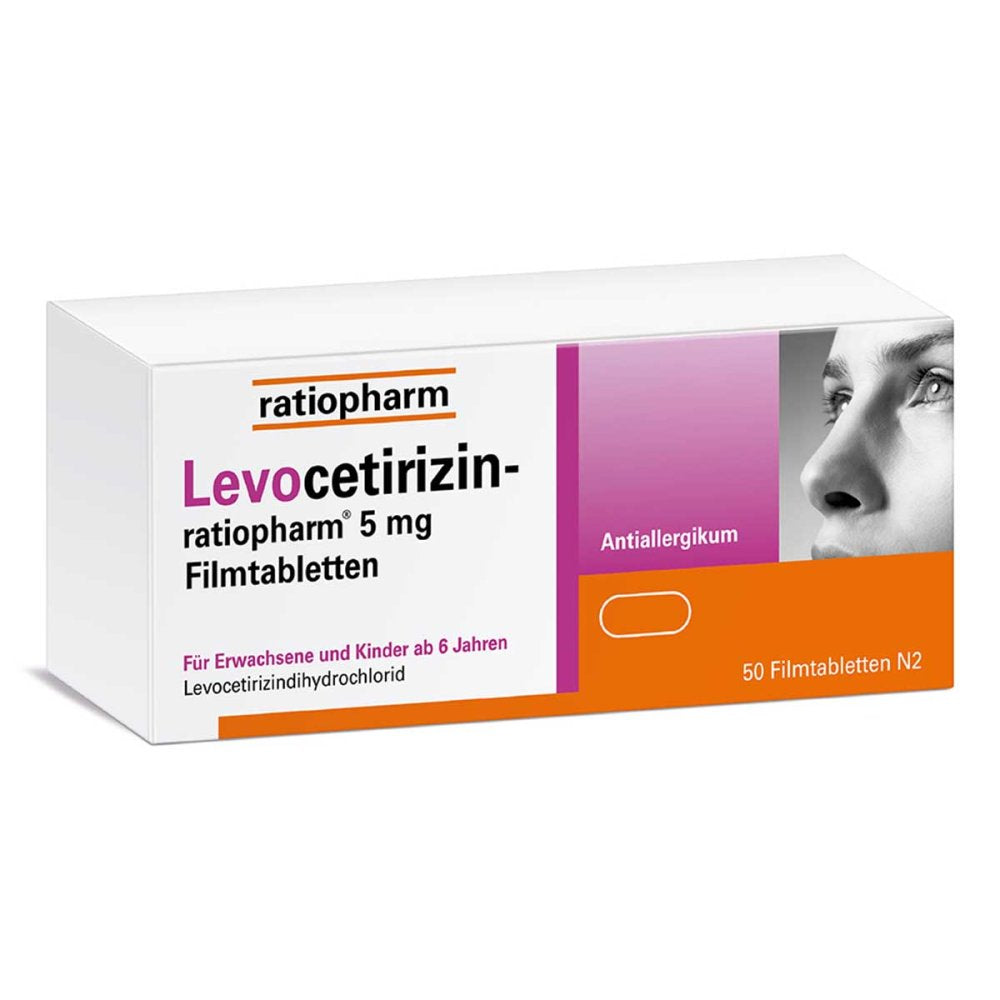 Levocetirizin-Ratiopharm 5 Mg Filmtabletten (50 stk)