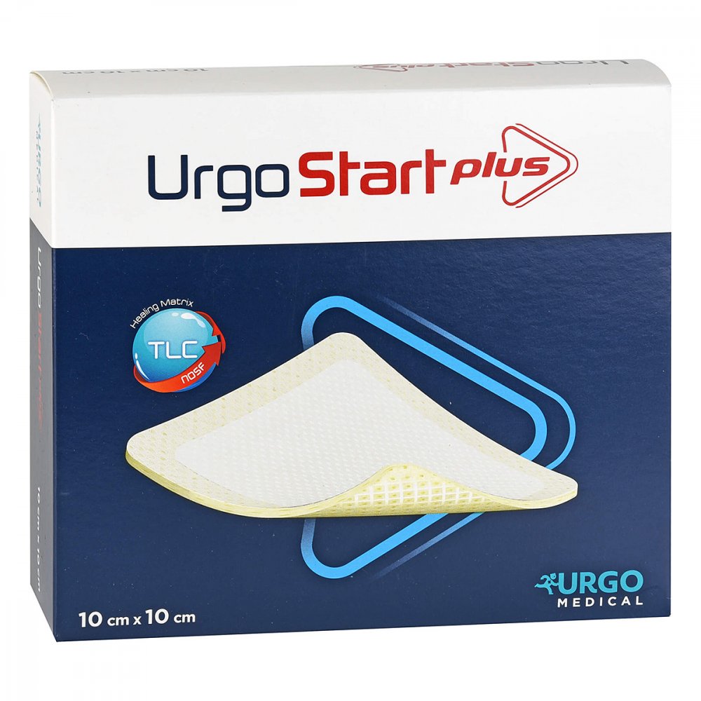 Das Produktfoto zeigt Urgostart Plus 10x10 Cm Wundverband (10 stk) PZN 15210619