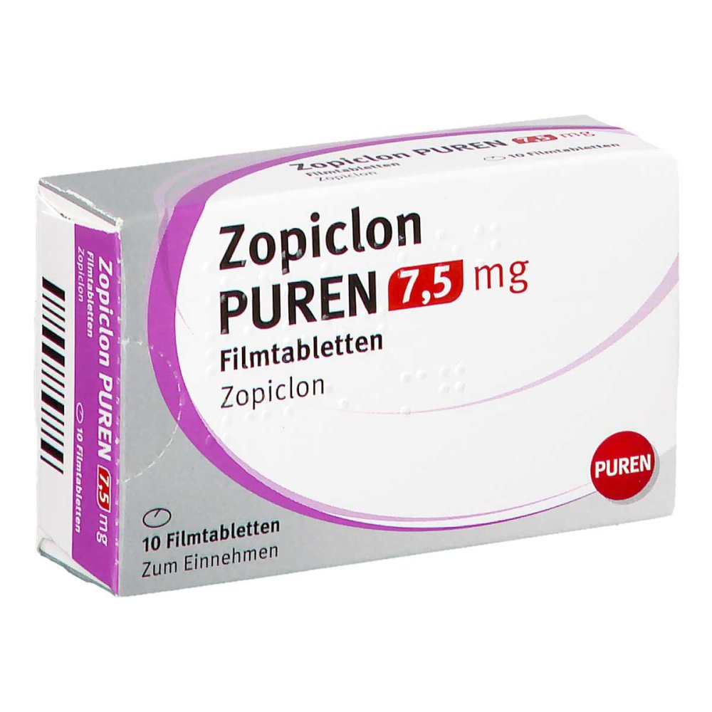 Zopiclon Puren 7,5 Mg Filmtabletten (10 stk)