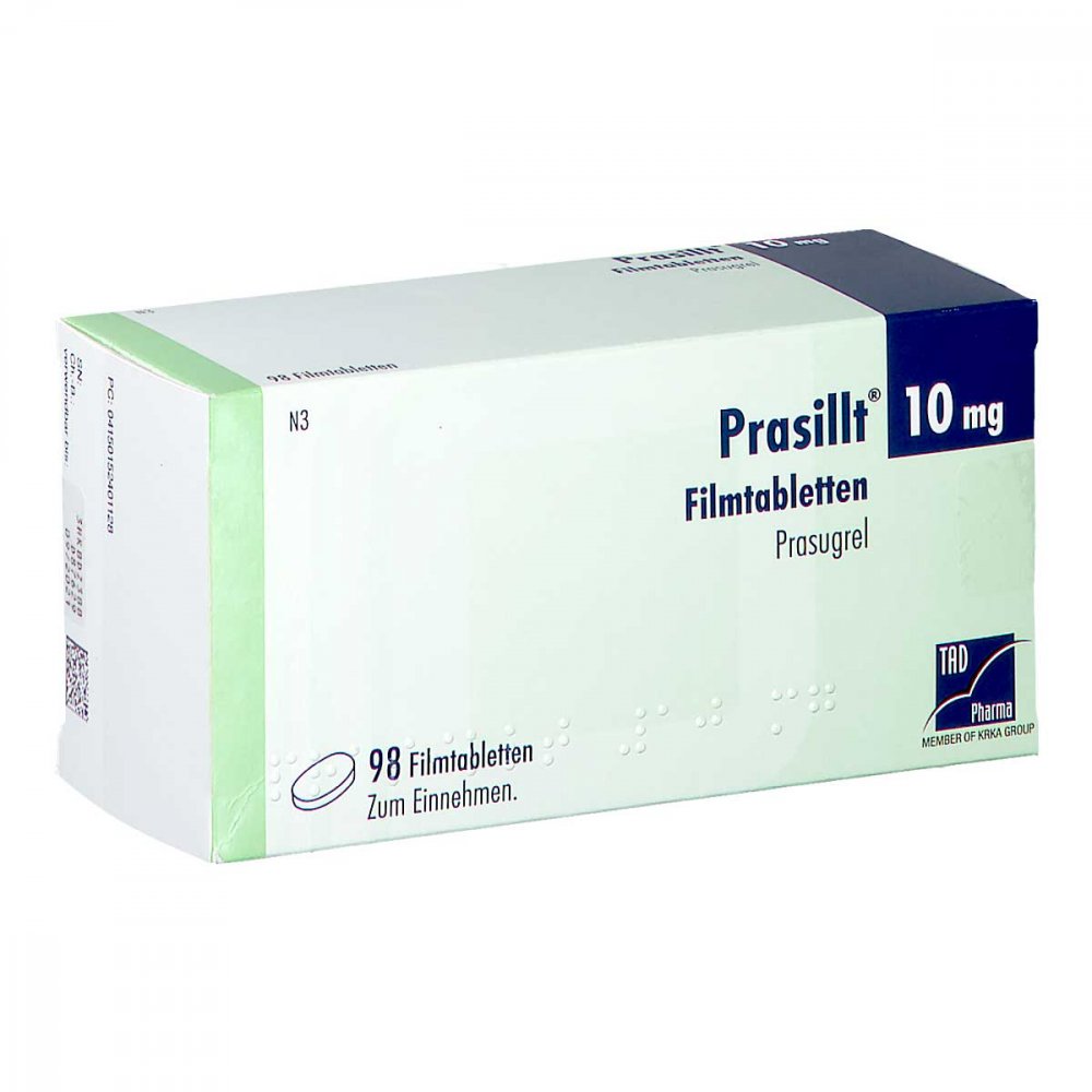 Das Produktfoto zeigt Prasillt 10 Mg Filmtabletten (98 stk) PZN 15240112