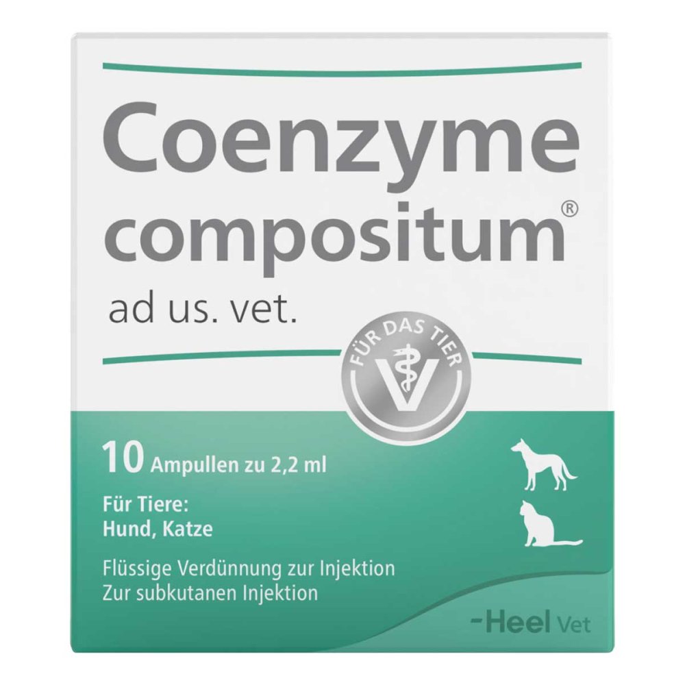 Das Produktfoto zeigt Coenzyme Compositum Ad Us.Vet.Ampullen (10 stk) PZN 15300400