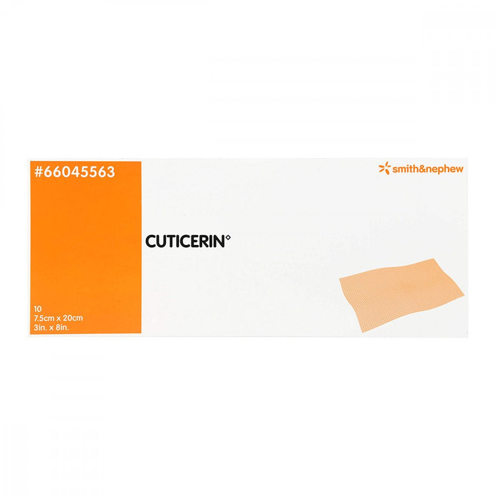 Das Produktfoto zeigt Cuticerin 7,5x20 Cm Gaze M.Salbenbeschichtung (10 stk) PZN 15302273