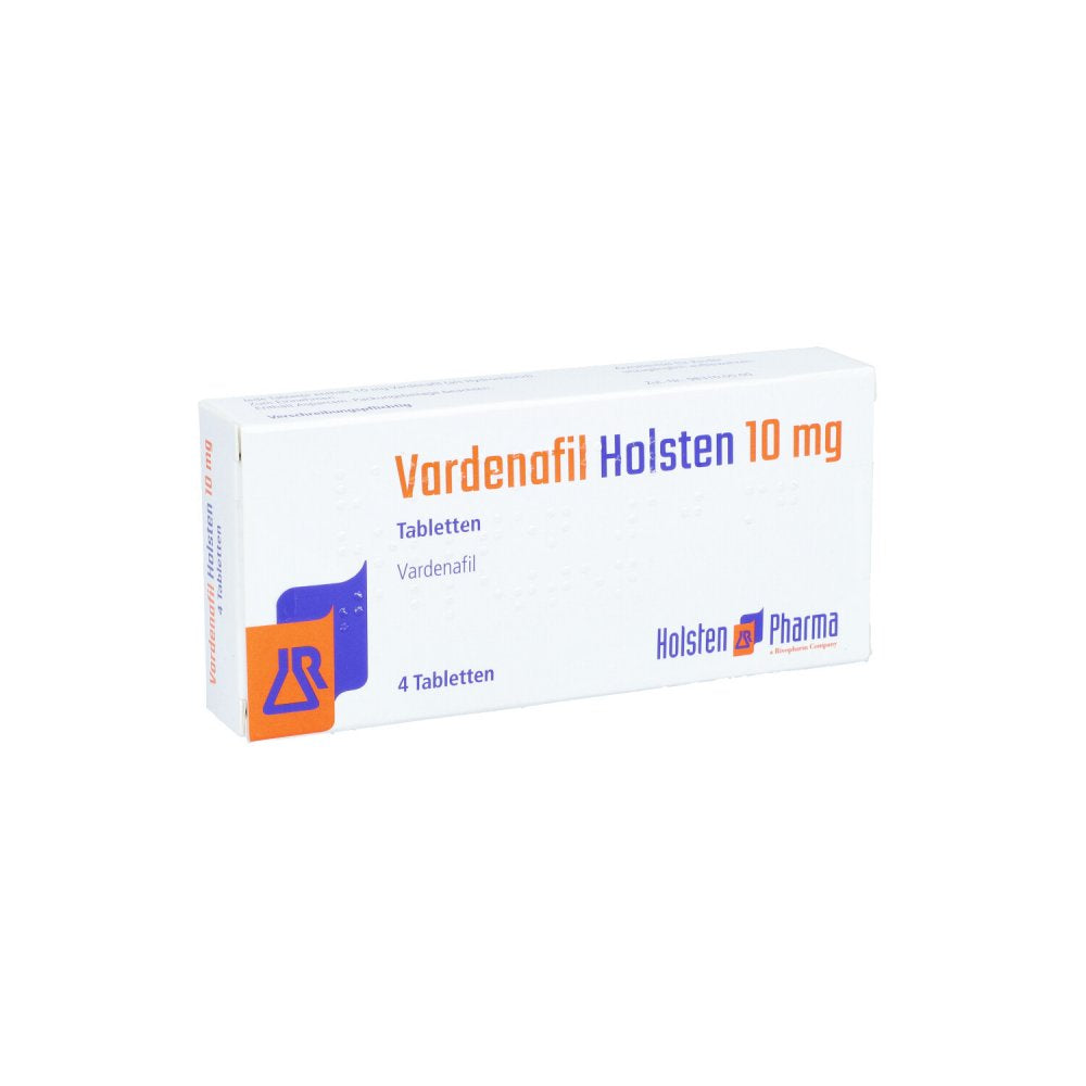 Das Produktfoto zeigt Vardenafil Holsten 10 Mg Tabletten (4 stk) PZN 15319032