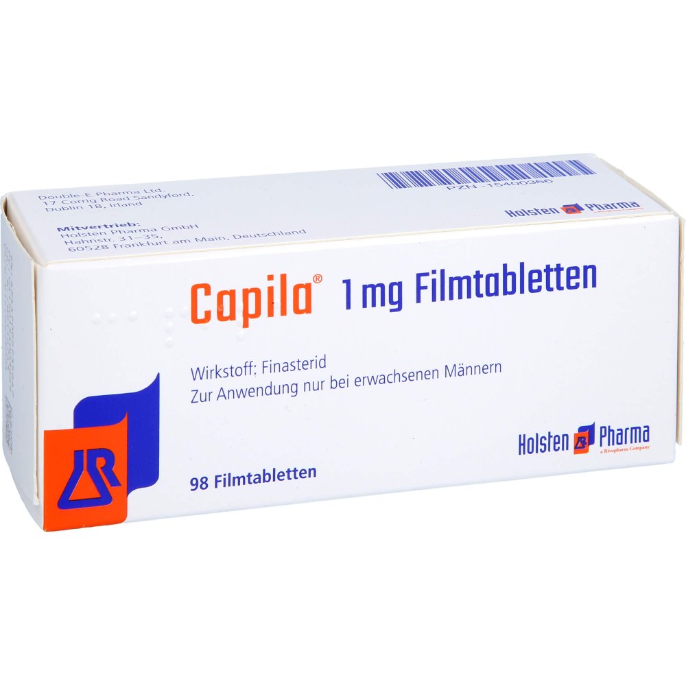 Das Produktfoto zeigt Capila 1 Mg Filmtabletten (98 stk) PZN 15400366